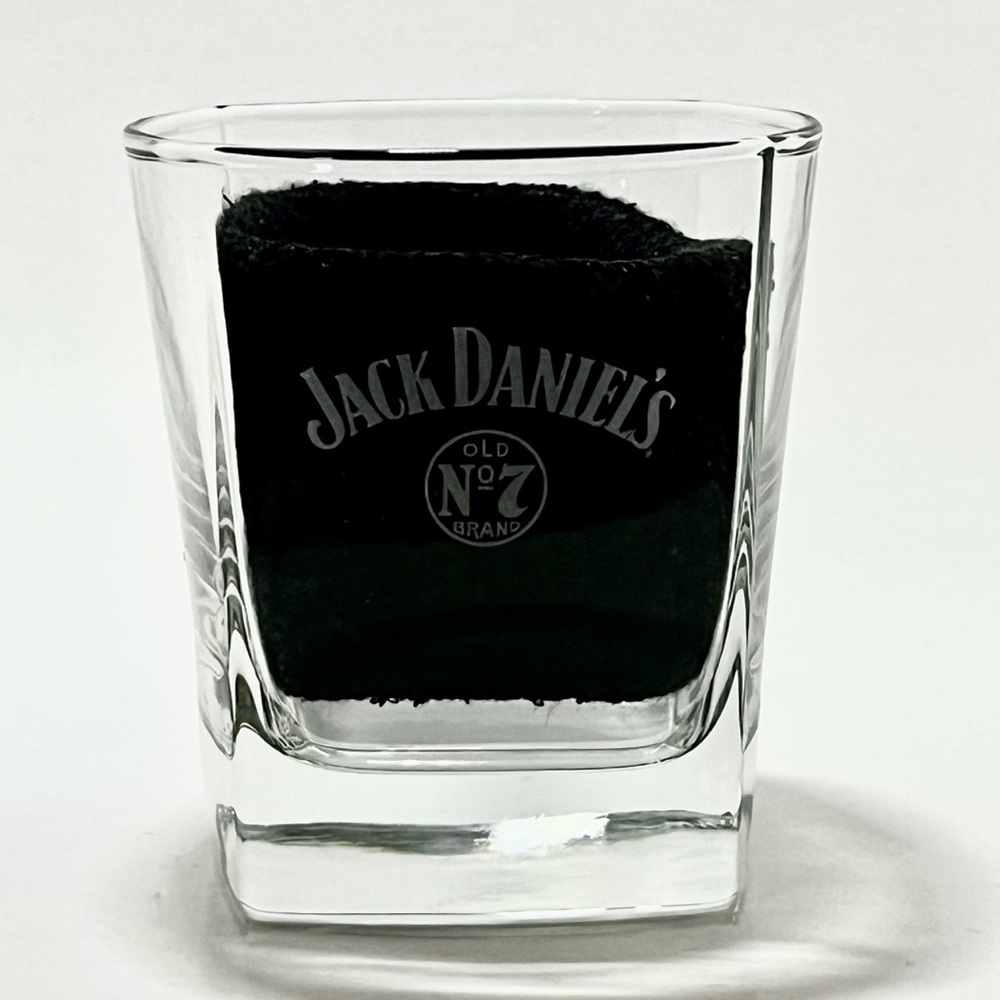 Jack Daniel’s old #07 whiskey square rock glass